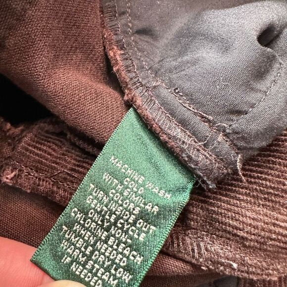 Vintage Lauren Jeans Co Ralph Lauren Women Brown Corduroy Classic Straight Jeans - Picture 10 of 10